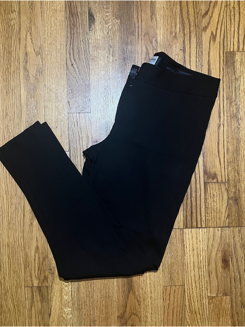 EUC Classy Armani Collezioni Women's Black Solid Suit Slack Pants Size 8 Regular